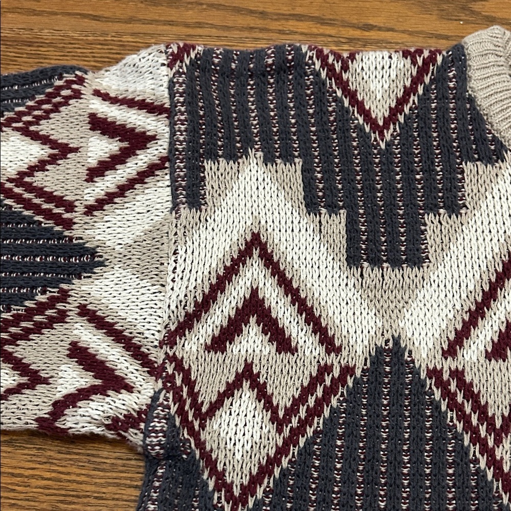 Vintage Gianfranco Ruffini Y2K Sweater Men’s M Crewneck 90’s Geometric Cotton - Picture 3 of 10